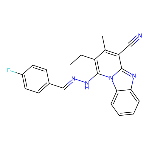 C22H18FN5 structure