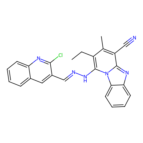 C25H19ClN6 structure