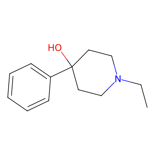 1-Ethyl-4-phenylpiperidin-4-ol structure