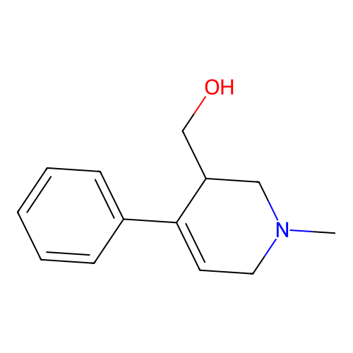 1,2,3,6-Tetrahydro-1-methyl-4-phenylpyridine-3-methanol structure