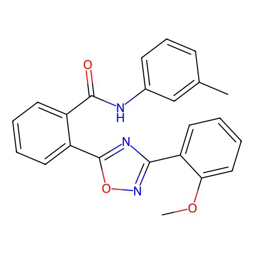 2-[3-(2-methoxyphenyl)-1,2,4-oxadiazol-5-yl]-N-(3-methylphenyl)benzamide structure