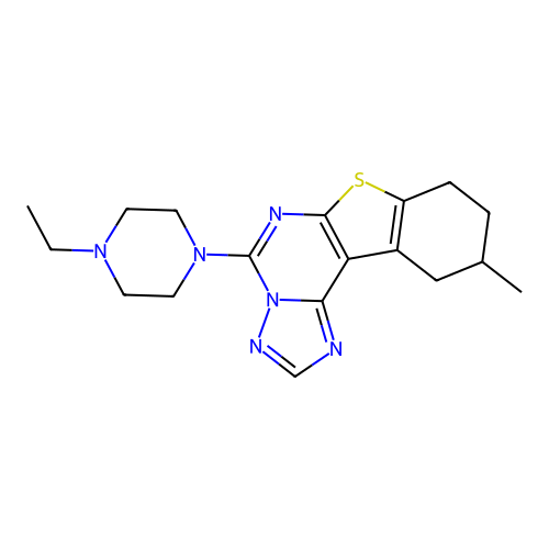 7-(4-Ethylpiperazin-1-yl)-14-methyl-10-thia-3,5,6,8-tetrazatetracyclo[7.7.0.02,6.011,16]hexadeca-1(9),2,4,7,11(16)-pentaene structure