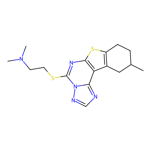 C16H21N5S2 structure
