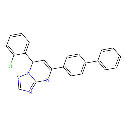 5-(Biphenyl-4-yl)-7-(2-chlorophenyl)-4,7-dihydro[1,2,4]triazolo[1,5-a]pyrimidine structure