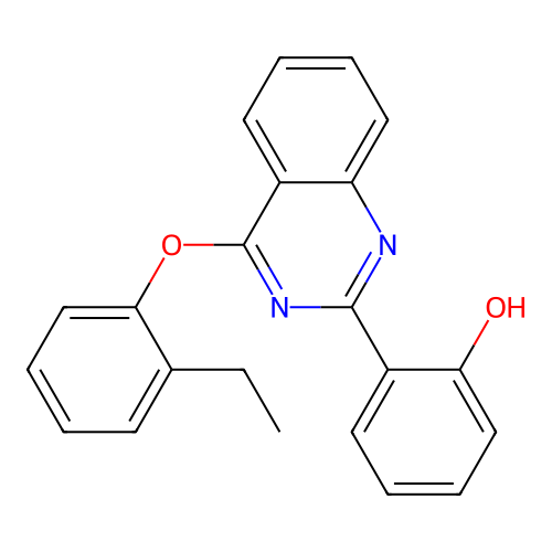 2-[4-(2-Ethylphenoxy)quinazolin-1-ium-2-yl]phenolate structure