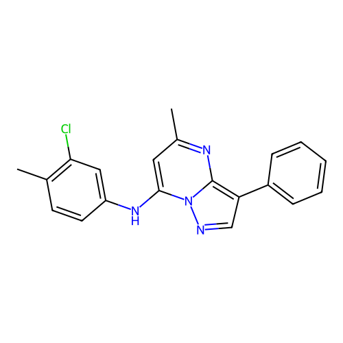 N-(3-chloro-4-methylphenyl)-5-methyl-3-phenylpyrazolo[1,5-a]pyrimidin-7-amine structure