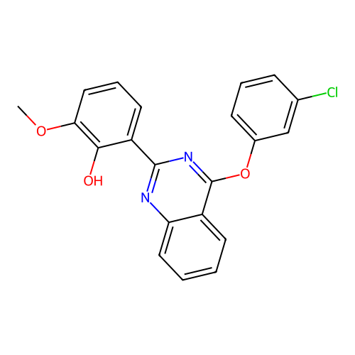 2-(4-(3-Chlorophenoxy)quinazolin-2-yl)-6-methoxyphenol structure