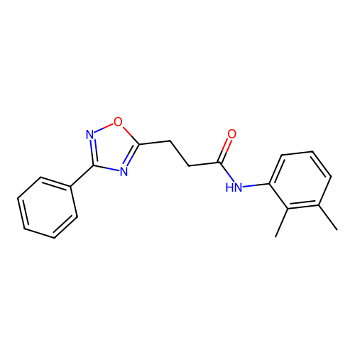 N-(2,3-dimethylphenyl)-3-(3-phenyl-1,2,4-oxadiazol-5-yl)propanamide structure