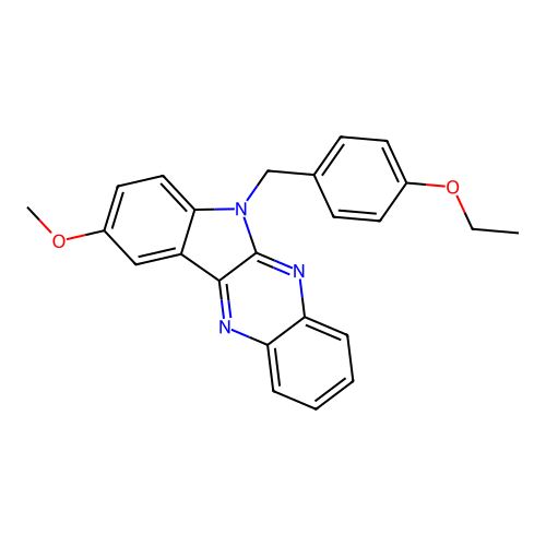 6-[(4-Ethoxyphenyl)methyl]-9-methoxyindolo[3,2-b]quinoxaline structure