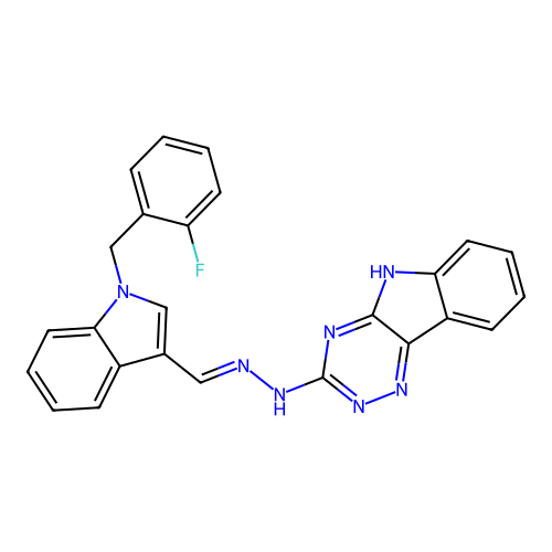 C25H18FN7 structure