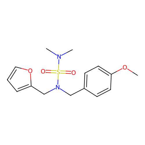 [(Furan-2-ylmethyl)[(4-methoxyphenyl)methyl]sulfamoyl]dimethylamine structure