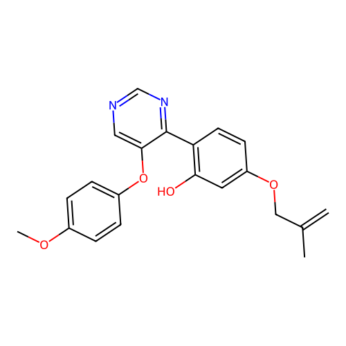 2-(5-(4-Methoxyphenoxy)pyrimidin-4-yl)-5-((2-methylallyl)oxy)phenol structure