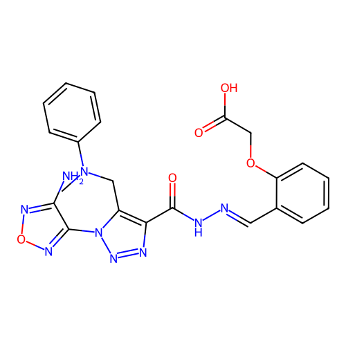 C22H21N9O5 structure
