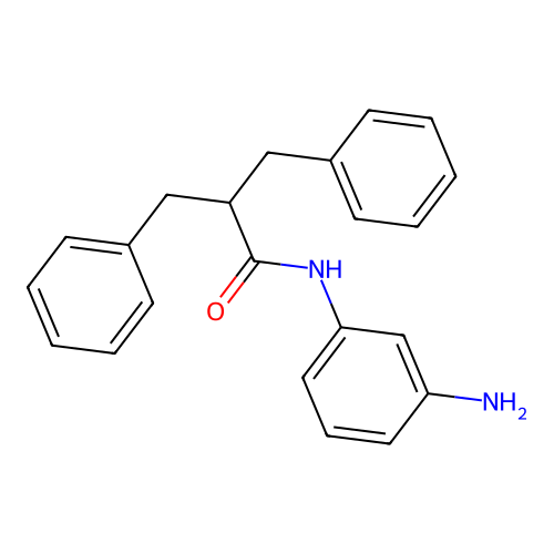 N-(3-aminophenyl)-2-benzyl-3-phenylpropanamide structure