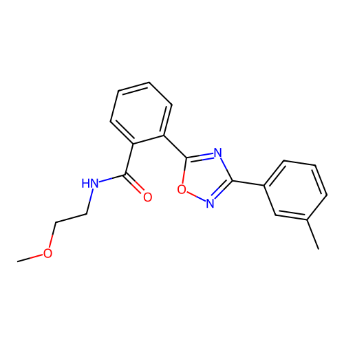 N-(2-methoxyethyl)-2-[3-(3-methylphenyl)-1,2,4-oxadiazol-5-yl]benzamide structure