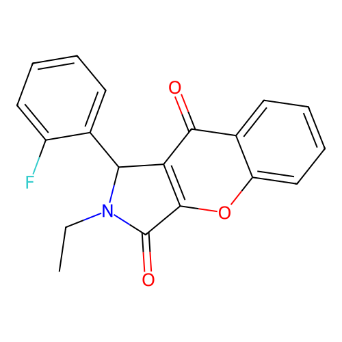 2-Ethyl-1-(2-fluorophenyl)-1,2-dihydrochromeno[2,3-c]pyrrole-3,9-dione structure