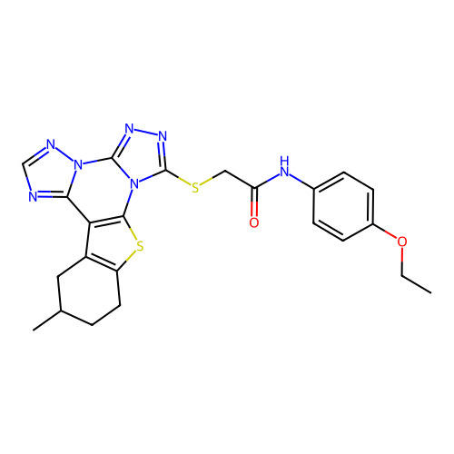 C23H23N7O2S2 structure