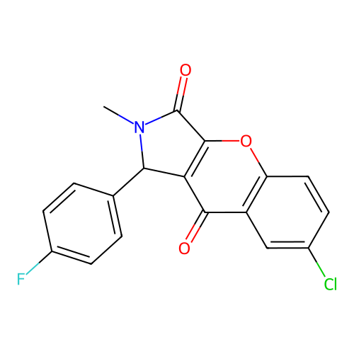7-Chloro-1-(4-fluorophenyl)-2-methyl-1,2-dihydrochromeno[2,3-c]pyrrole-3,9-dione structure