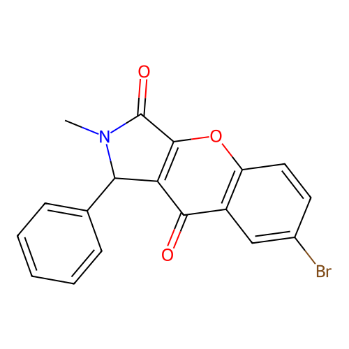 7-Bromo-2-methyl-1-phenyl-1,2-dihydrochromeno[2,3-c]pyrrole-3,9-dione structure
