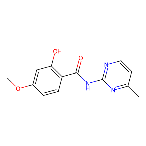 2-hydroxy-4-methoxy-N-(4-methylpyrimidin-2-yl)benzamide structure