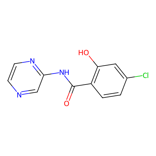 4-chloro-2-hydroxy-N-pyrazin-2-yl-benzamide structure