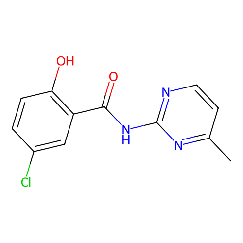 5-chloro-2-hydroxy-N-(4-methylpyrimidin-2-yl)benzamide structure