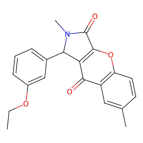 1-(3-Ethoxyphenyl)-2,7-dimethyl-1,2-dihydrochromeno[2,3-c]pyrrole-3,9-dione structure
