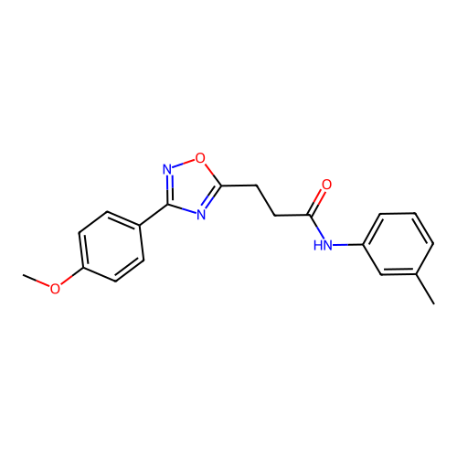 3-[3-(4-methoxyphenyl)-1,2,4-oxadiazol-5-yl]-N-(3-methylphenyl)propanamide structure