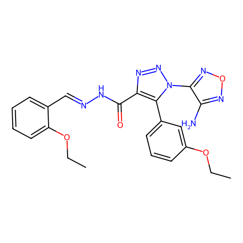 C22H22N8O4 structure