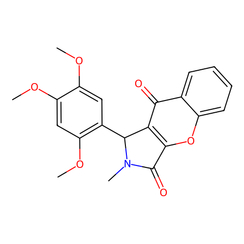 2-Methyl-1-(2,4,5-trimethoxyphenyl)-1,2-dihydrochromeno[2,3-c]pyrrole-3,9-dione structure