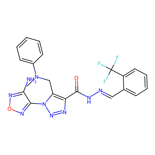 C21H18F3N9O2 structure