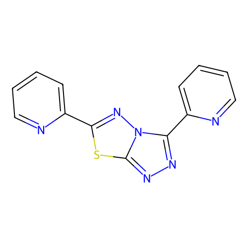 3,6-Di(2-pyridinyl)[1,2,4]triazolo[3,4-b][1,3,4]thiadiazole structure