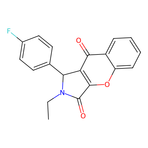 2-Ethyl-1-(4-fluorophenyl)-1,2-dihydrochromeno[2,3-c]pyrrole-3,9-dione structure
