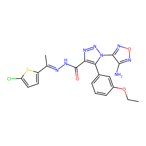C19H17ClN8O3S structure