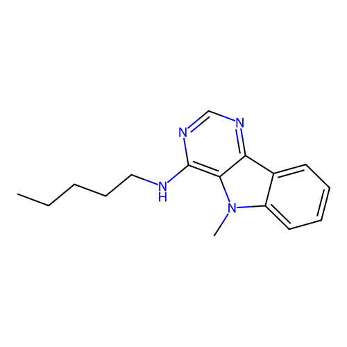 5-methyl-N-pentylpyrimido[5,4-b]indol-4-amine structure
