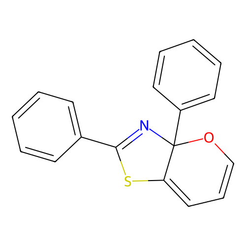2,3a-Diphenyl-3aH-pyrano[2,3-d][1,3]thiazole structure