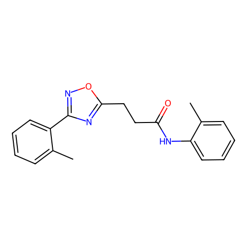 N-(2-methylphenyl)-3-[3-(2-methylphenyl)-1,2,4-oxadiazol-5-yl]propanamide structure