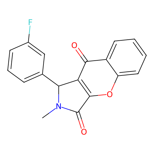 1-(3-Fluorophenyl)-2-methyl-1,2-dihydrochromeno[2,3-c]pyrrole-3,9-dione structure