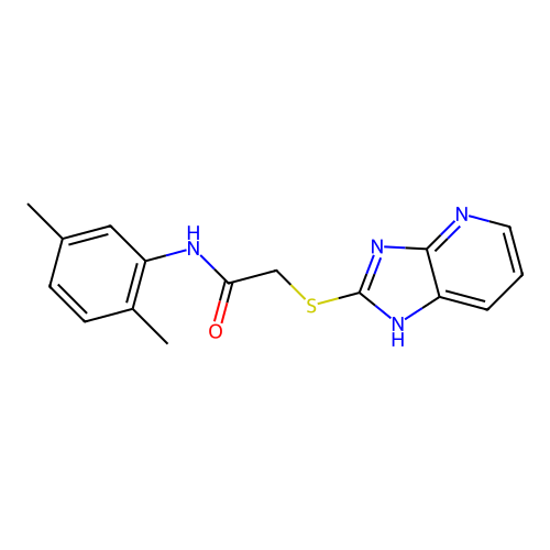 N-(2,5-dimethylphenyl)-2-(1H-imidazo[4,5-b]pyridin-2-ylsulfanyl)acetamide structure