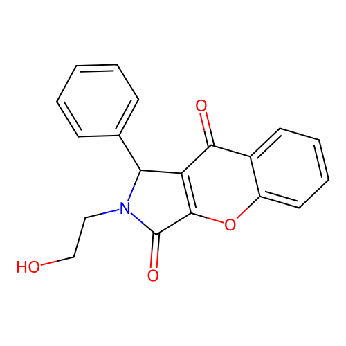 2-(2-Hydroxyethyl)-1-phenyl-1,2-dihydrochromeno[2,3-c]pyrrole-3,9-dione structure