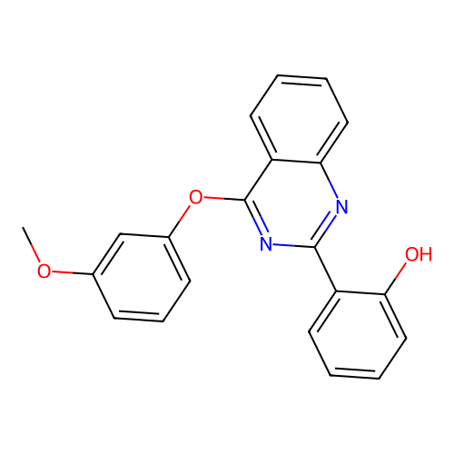 2-[4-(3-Methoxyphenoxy)quinazolin-1-ium-2-yl]phenolate structure