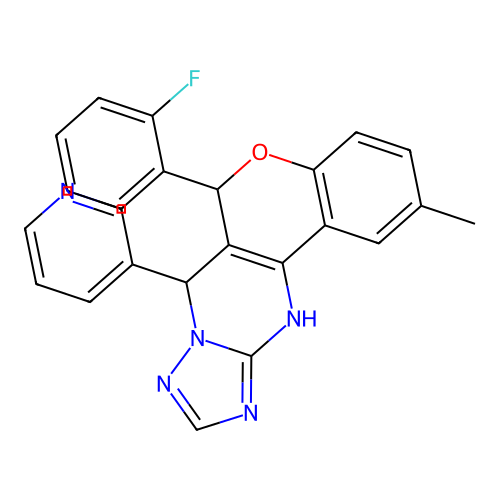 C24H18FN5O structure