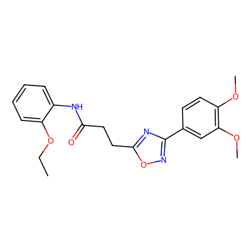 3-[3-(3,4-dimethoxyphenyl)-1,2,4-oxadiazol-5-yl]-N-(2-ethoxyphenyl)propanamide structure