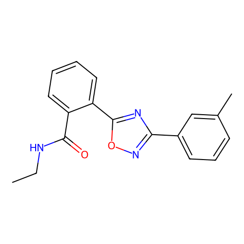 N-ethyl-2-[3-(3-methylphenyl)-1,2,4-oxadiazol-5-yl]benzamide structure