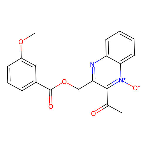 (3-Acetyl-4-oxidoquinoxalin-2-yl)methyl 3-methoxybenzoate structure