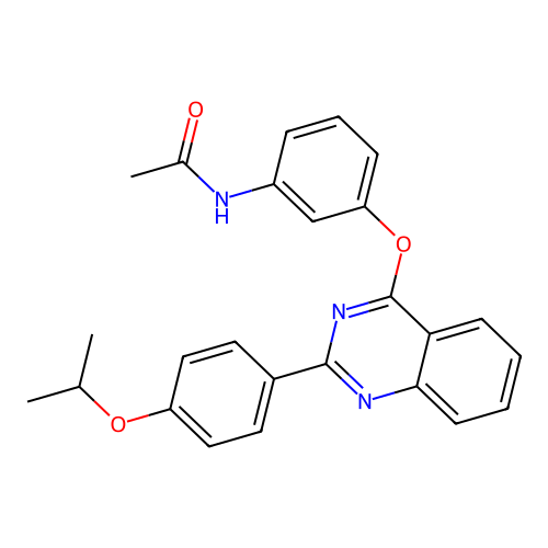 N-[3-({2-[4-(propan-2-yloxy)phenyl]quinazolin-4-yl}oxy)phenyl]acetamide structure