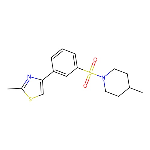 4-Methyl-1-[3-(2-methyl-thiazol-4-yl)-benzenesulfonyl]-piperidine structure