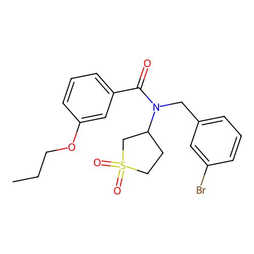 N-(3-bromobenzyl)-N-(1,1-dioxidotetrahydrothiophen-3-yl)-3-propoxybenzamide structure