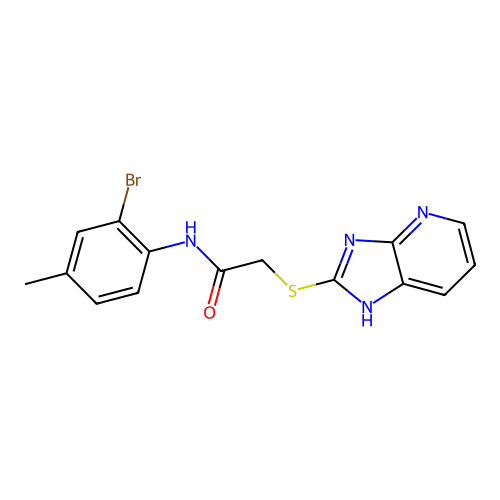 N-(2-bromo-4-methylphenyl)-2-(3H-imidazo[4,5-b]pyridin-2-ylsulfanyl)acetamide structure
