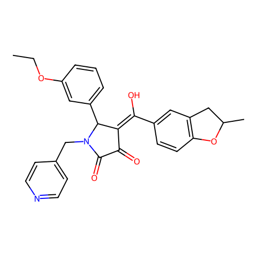5-(3-ethoxyphenyl)-3-hydroxy-4-(2-methyl-2,3-dihydro-1-benzofuran-5-carbonyl)-1-[(pyridin-4-yl)methyl]-2,5-dihydro-1H-pyrrol-2-one structure